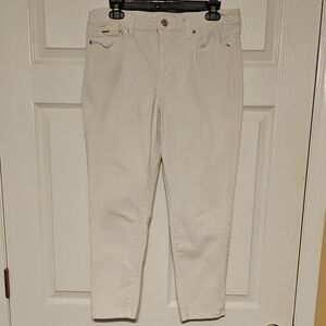 Nine West Jeans White Gramercy Crop